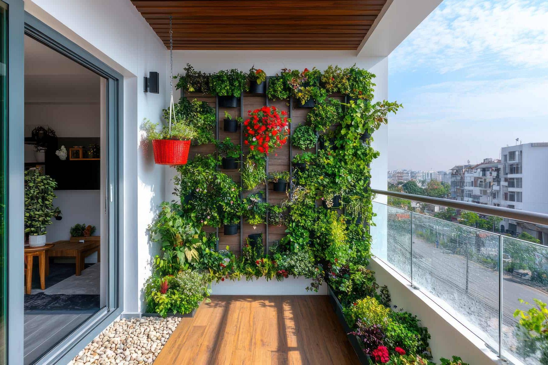 Jardín vertical decorativo